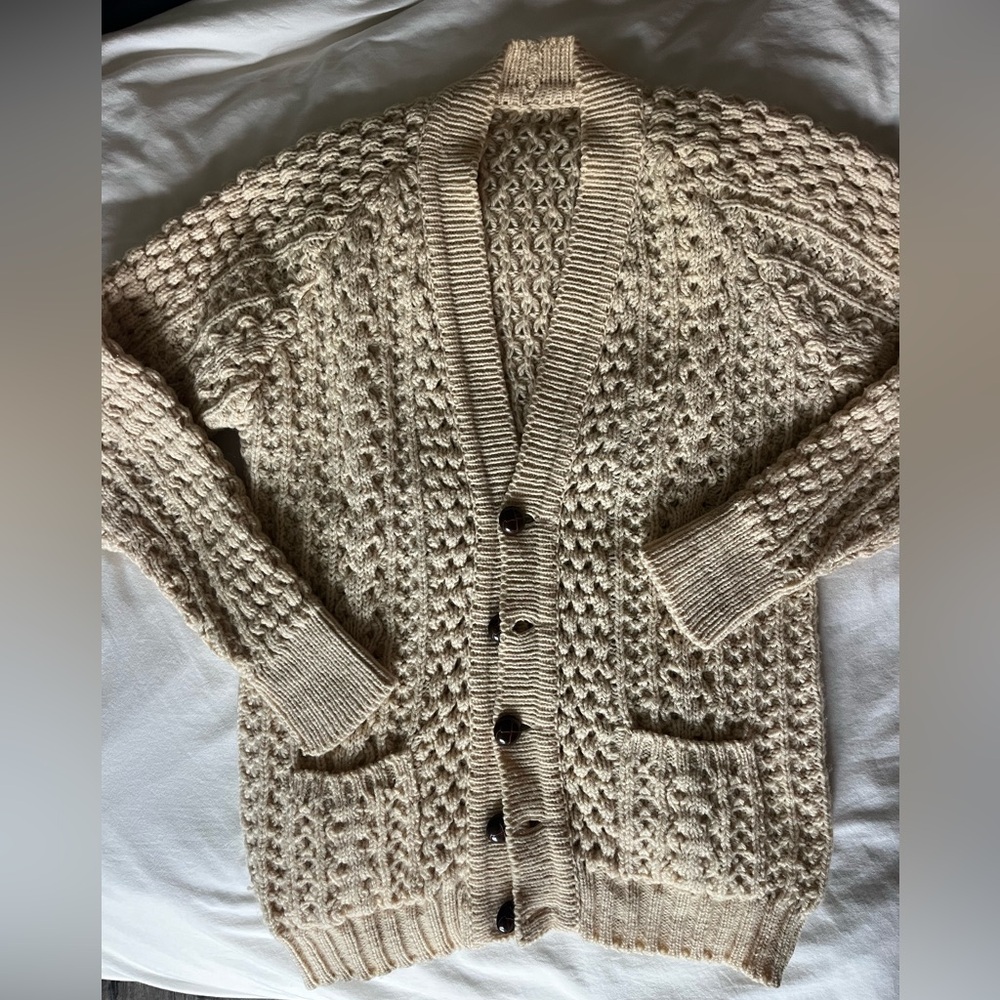 Vintage Chunky Knit Cardigan Sweater